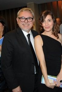 Jordi Frades, director of the Spanish show "Isabel" and the Catalan actress Maria Fontanals.